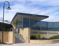 Image of the Loxton Hospital Complex showing the entrance
