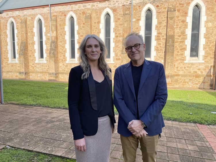 Kelly and Shaun stand in front of St John’s Church in Salisbury where the Alliance’s first-ever Safe Haven Café will be located